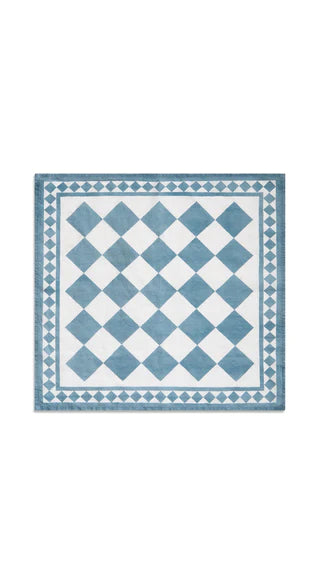 Blue Check Linen Napkin