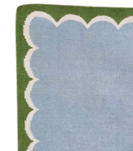 Scallop Rug - Blue