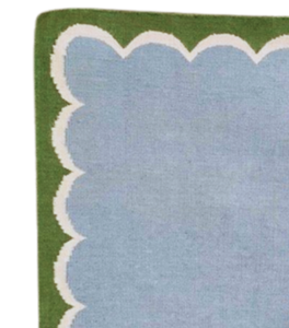 Scallop Rug - Blue