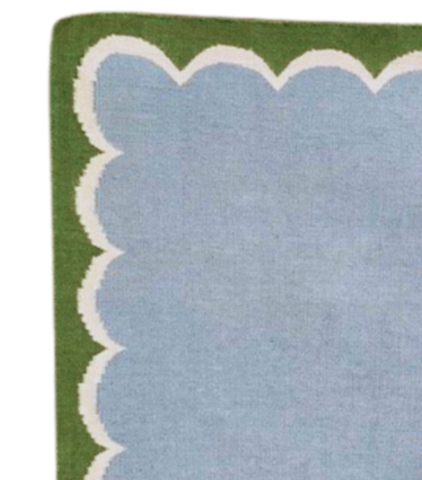 Scallop Rug - Blue