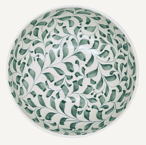 Green Scroll Large Bowl