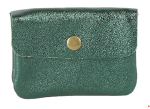 Coin Purse Metallic Green