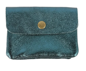 Coin Purse Metallic Emerald