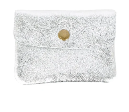 Coin Purse Metallic Silver