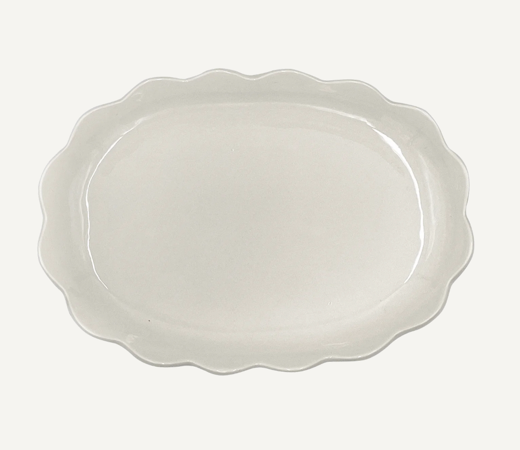 Small Scalloped Oval Platter