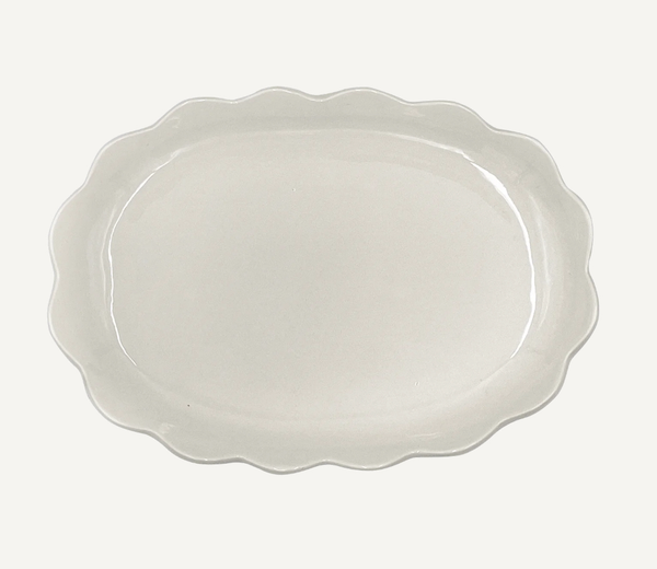 Small Scalloped Oval Platter