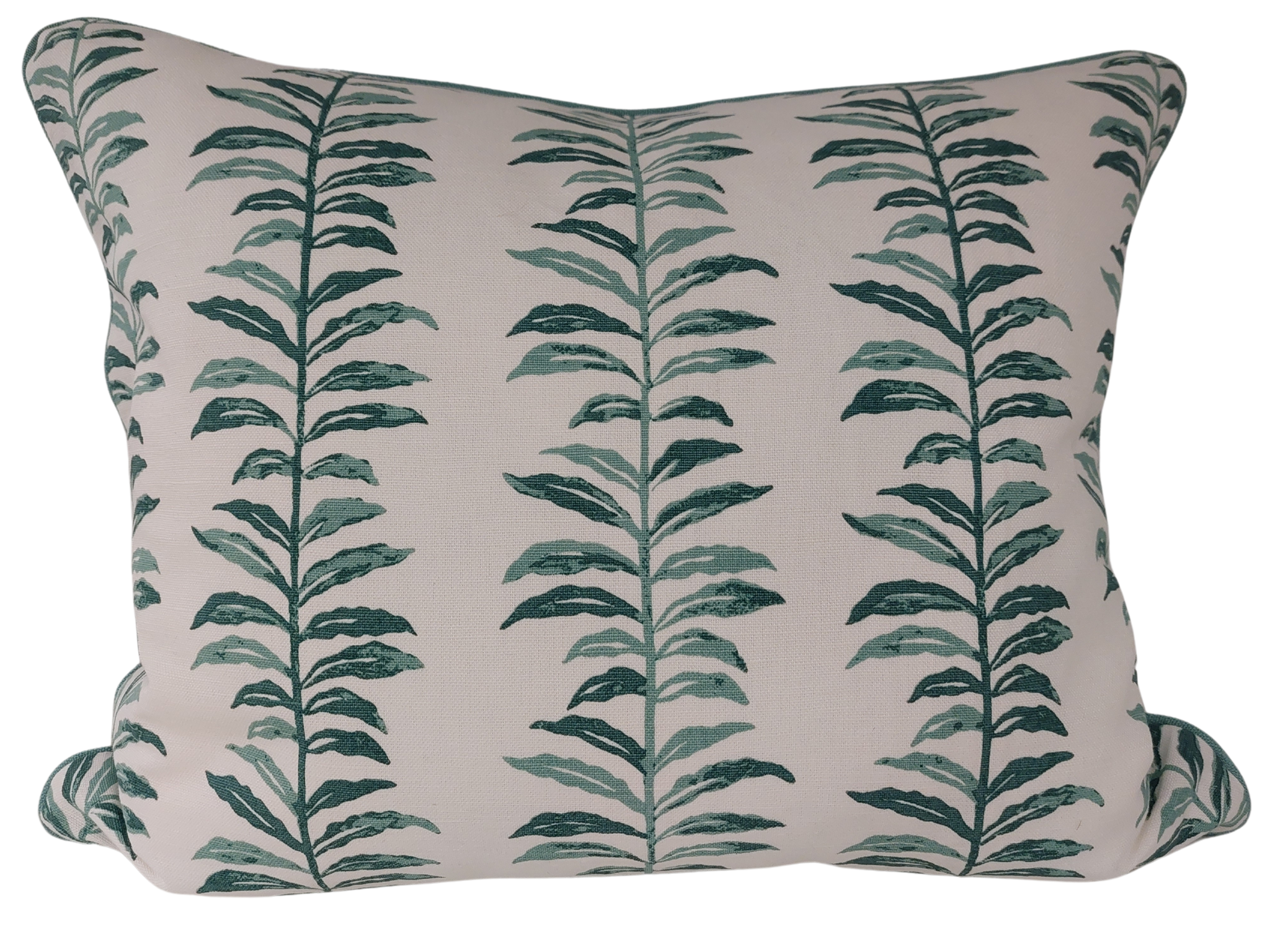 Magnolia Aqua Leaf Stripe Cushion 50x60cm