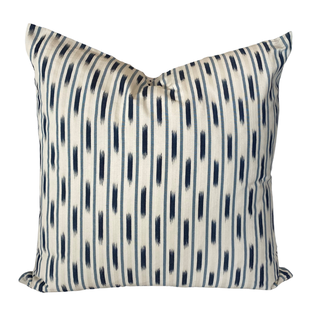 Magnolia Ikat Stripe Cushion 65x65cm