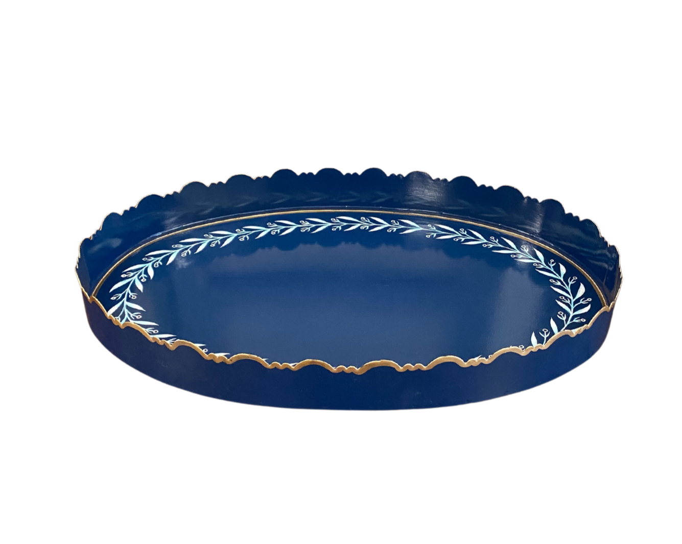 Navy Vine Tray, Medium