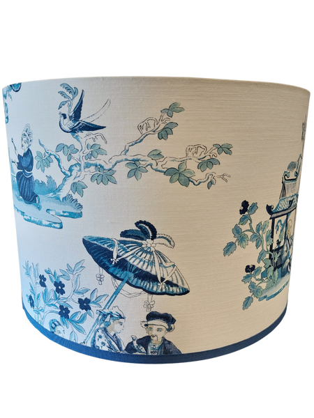 Blue Chinoiserie Lamp Shade