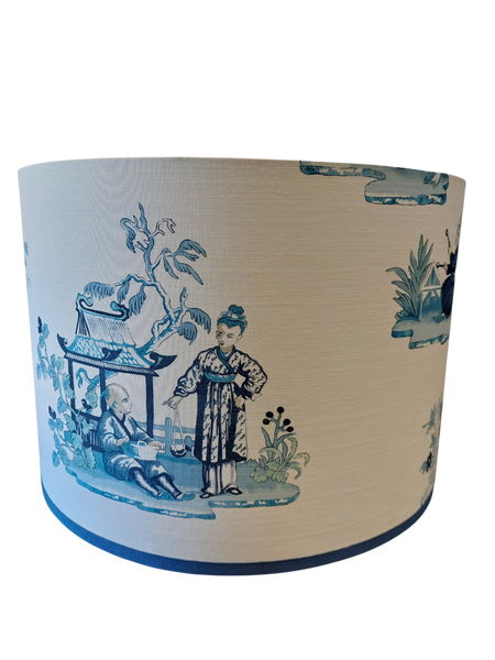 Blue Chinoiserie Lamp Shade