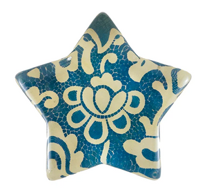 Blue Lace Star Charm Paperweight