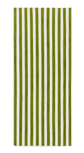 Green Striped Linen Tablecloth