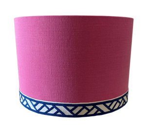 Hot Pink/Bamboo Trellis Lamp Shade