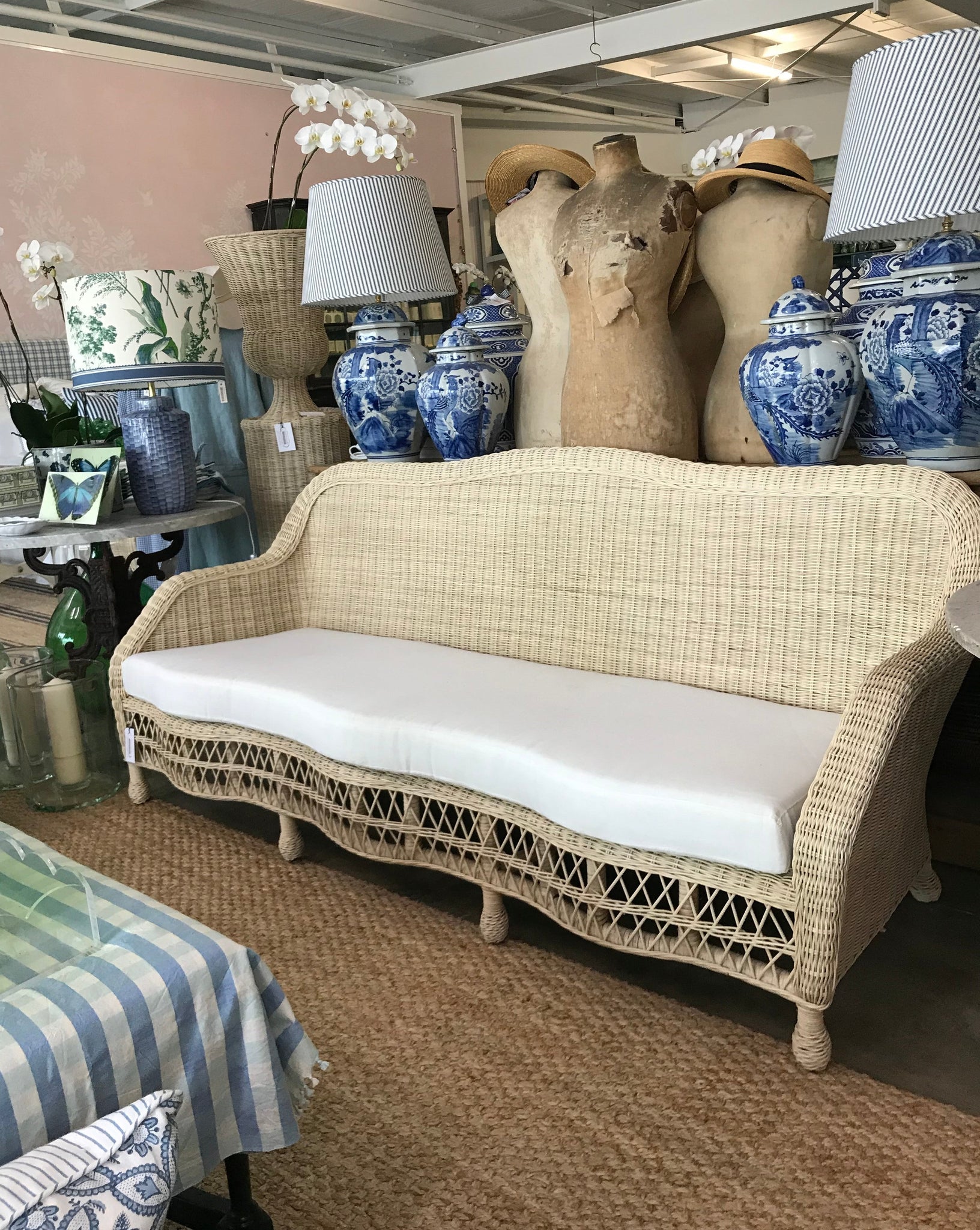 'George' Rattan Sofa