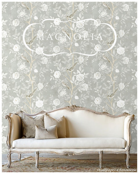 SAMPLE PACK - Magnolia Chinoiserie Wallpaper