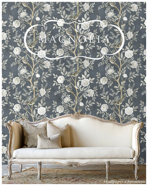 SAMPLE PACK - Magnolia Chinoiserie Wallpaper