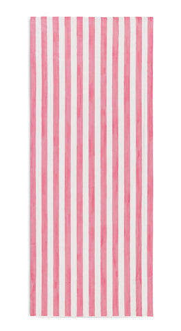 Pink Striped Linen Tablecloth