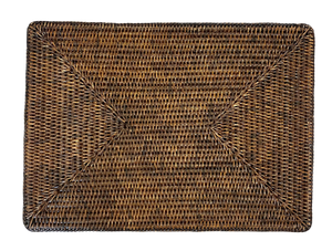 Rectangle Rattan Placemat - Antique