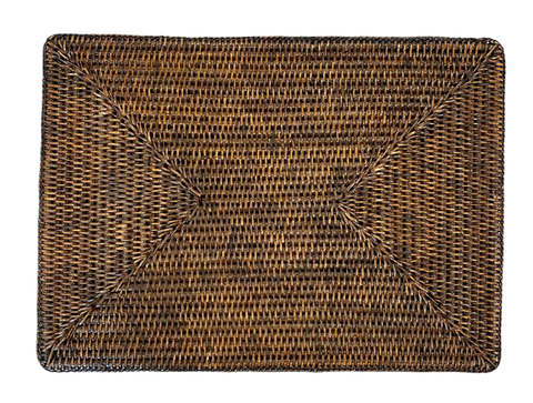 Rectangle Rattan Placemat - Antique