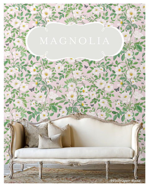 Magnolia Rosa Wallpaper