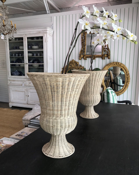 'Sylvie' Round Wicker Urn