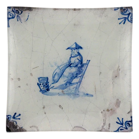 Delft Tile - Chinese Export 6" Square Plate