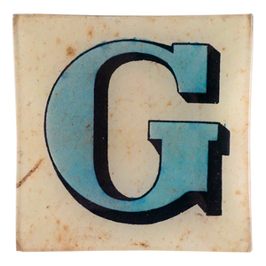 Block Letter 'G' 6" Square Plate