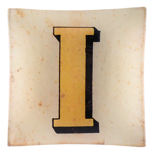 Letter 'I' 6" Square Plate