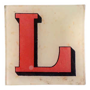 Block Letter 'L' 6" Square Plate