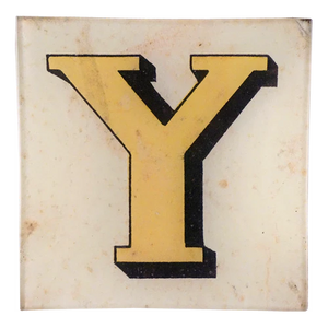 Letter 'Y' 6" Square Plate