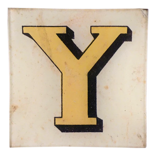 Letter 'Y' 6" Square Plate