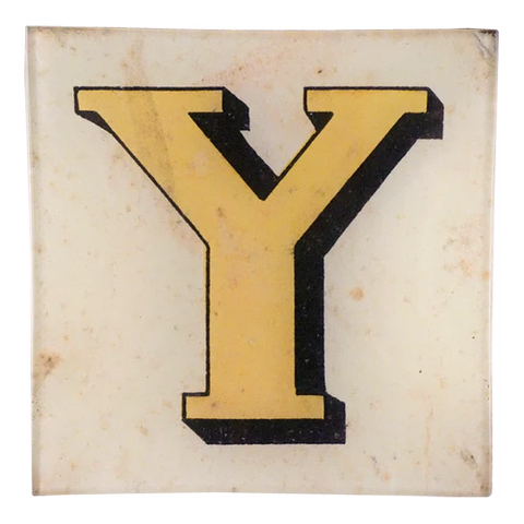 Letter 'Y' 6" Square Plate