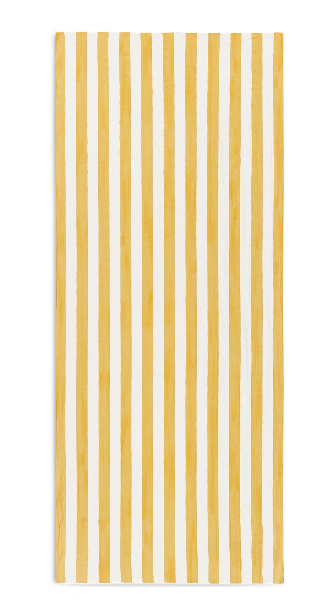 Yellow Striped Linen Tablecloth