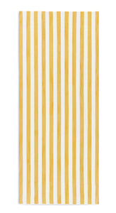 Yellow Striped Linen Tablecloth