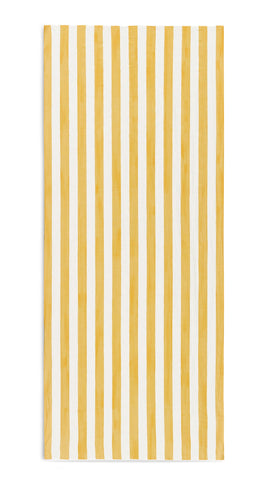 Yellow Striped Linen Tablecloth