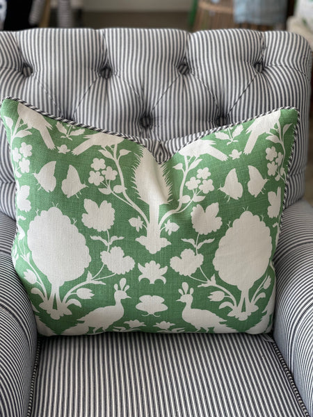 Magnolia Green Garden Bird Cushion