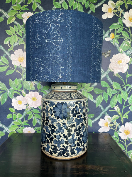 Blue & White Chrysanthemum Lamp Base